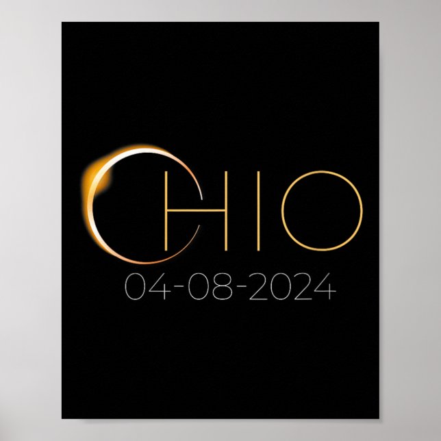Solar Eclipse 2024 State Ohio Total Solar Eclipse  Poster (Front)