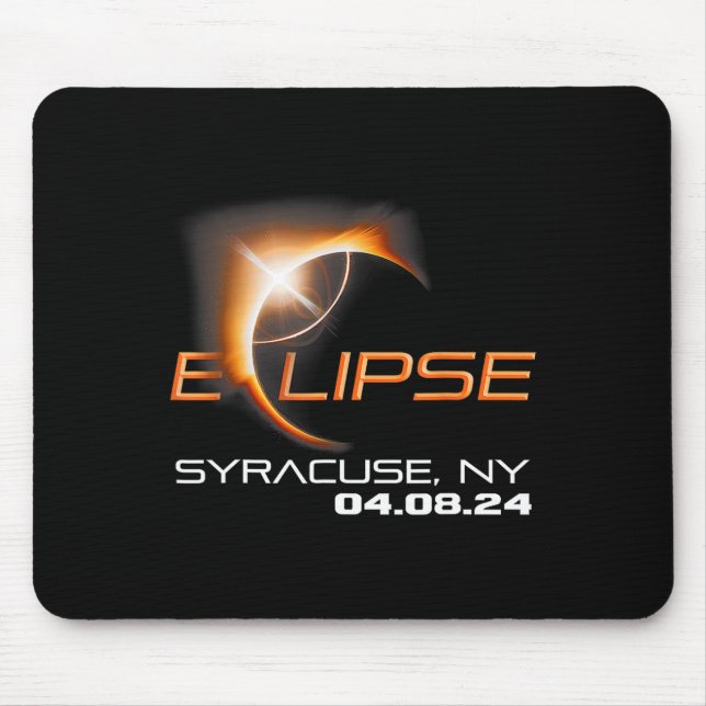 Solar Eclipse 2024 Syracuse New York  Mouse Pad (Front)