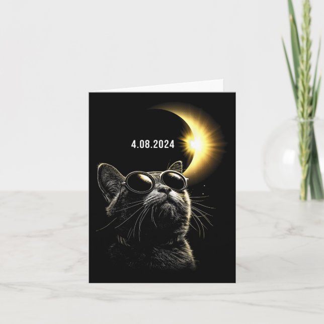 Solar Eclipse 2024 Total Eclipse April 8th 2024 Ca Card (Front)