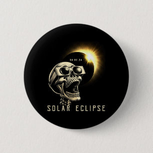 Solar Eclipse 2024 Total Eclipse April 8th 2024 Sk 6 Cm Round Badge