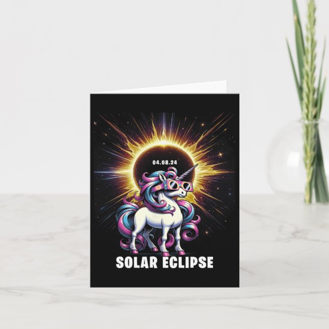 Solar Eclipse 2024 Total Eclipse April 8th 24 Unic Card (Front)