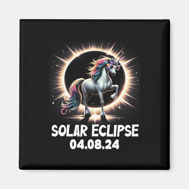 Solar Eclipse 2024 Total Eclipse April 8th 24 Unic Magnet (Front)