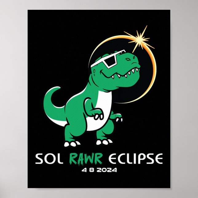 Solar Eclipse 2024 Total Eclipse April 8th Sol Raw Poster (Front)