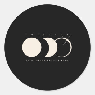 Solar Eclipse 2024 Total Eclipse Astronomy Graphic Classic Round Sticker
