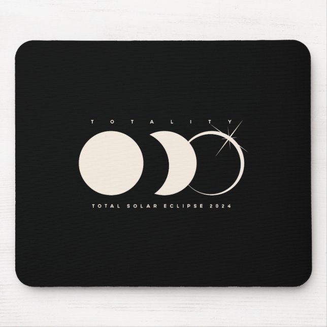 Solar Eclipse 2024 Total Eclipse Astronomy Graphic Mouse Pad (Front)