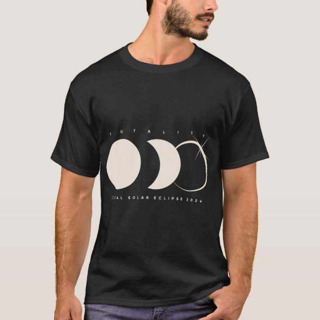 Solar Eclipse 2024 Total Eclipse Astronomy Graphic T-Shirt (Front)