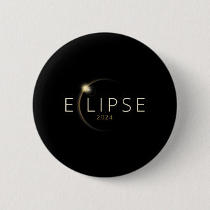 Solar Eclipse 2024 Total Solar Eclipse 4.08.24 1 6 Cm Round Badge