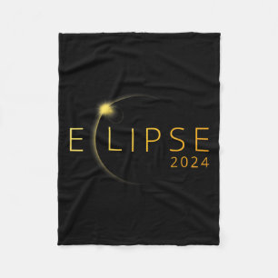 Solar Eclipse 2024 Total Solar Eclipse 4.08.24 3 Fleece Blanket