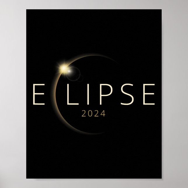 Solar Eclipse 2024 Total Solar Eclipse 4.08.24  Poster (Front)