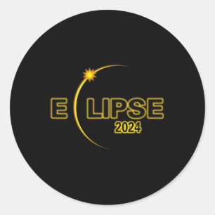 Solar Eclipse 2024 Total Solar Eclipse 4.08.24 Sol Classic Round Sticker