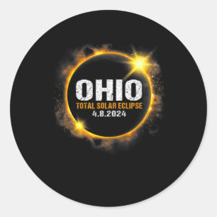 Solar Eclipse 2024 Total Solar Eclipse April 8 202 Classic Round Sticker