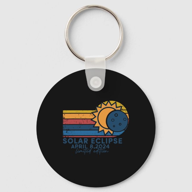Solar Eclipse 2024 Total Solar Eclipse April 8 202 Key Ring (Front)