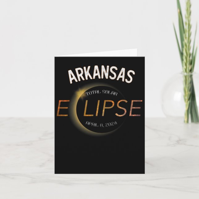 Solar Eclipse 2024 Total Solar Eclipse State Arkan Card (Front)