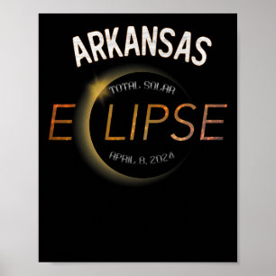 Solar Eclipse 2024 Total Solar Eclipse State Arkan Poster