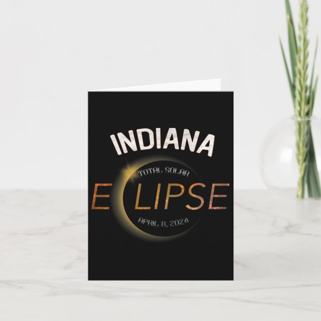 Solar Eclipse 2024 Total Solar Eclipse State India Card (Front)