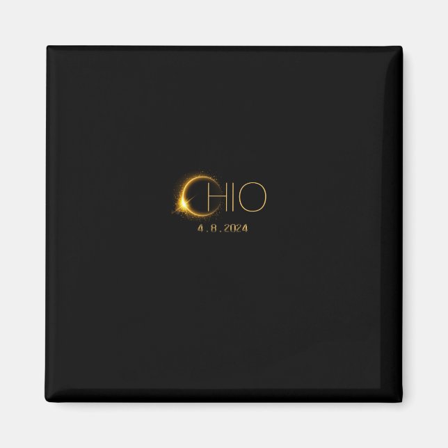 Solar Eclipse 2024 Total Solar Eclipse State Ohio  Magnet (Front)