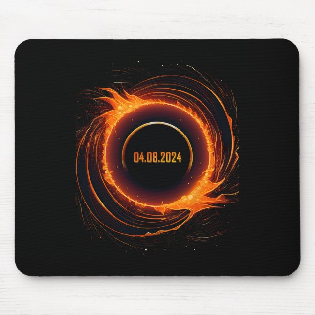 Solar Eclipse 2024 Total Sun Eclipse  Mouse Pad (Front)
