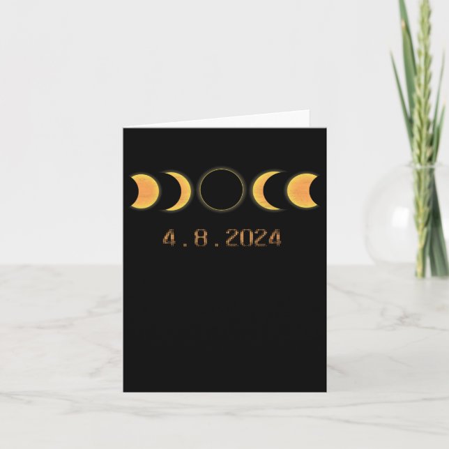 Solar Eclipse 2024 Totality April 8  Card (Front)