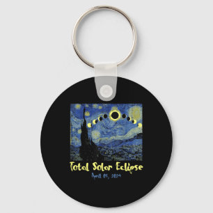 Solar Eclipse 2024 Totality April 8 Men Women Kids Key Ring