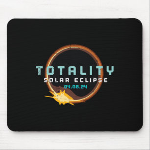 Solar Eclipse 2024 Totality April 8 Men Women Kids Mouse Pad
