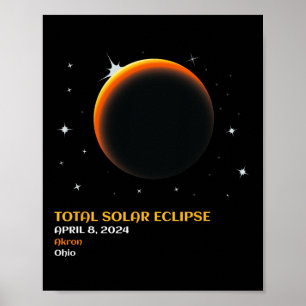 Solar Eclipse 2024 Totality April 8 Poster