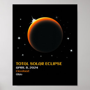 Solar Eclipse 2024 Totality April 8 Poster