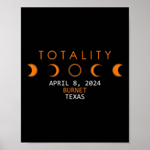 Solar Eclipse 2024 Totality April 8 Poster
