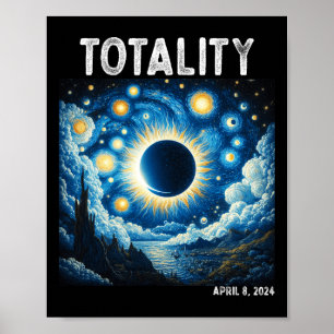 Solar Eclipse 2024 Totality April 8th Astronomy Sc Poster