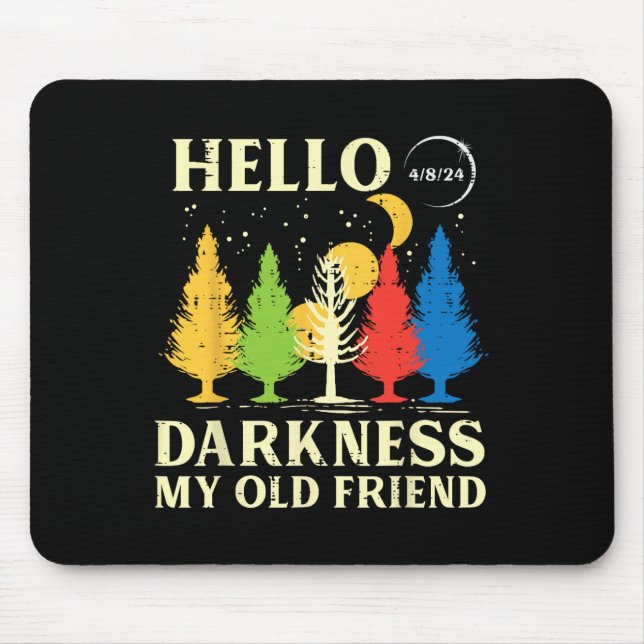 Solar Eclipse 2024 Tress Hello Darkness 04.08 Kids Mouse Pad (Front)