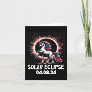 Solar Eclipse 2024 Unicorn Wearing Solar Eclipse G Card