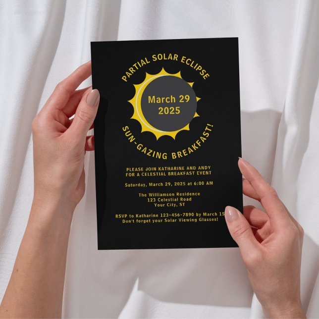 Solar Eclipse 2025 Breakfast Viewing Party Invitation (Creator Uploaded)