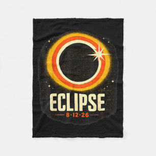 Solar Eclipse 2026 Total Solar Eclipse August 12 1 Fleece Blanket