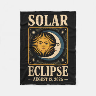 Solar Eclipse 2026 Total Solar Eclipse August 12 Fleece Blanket