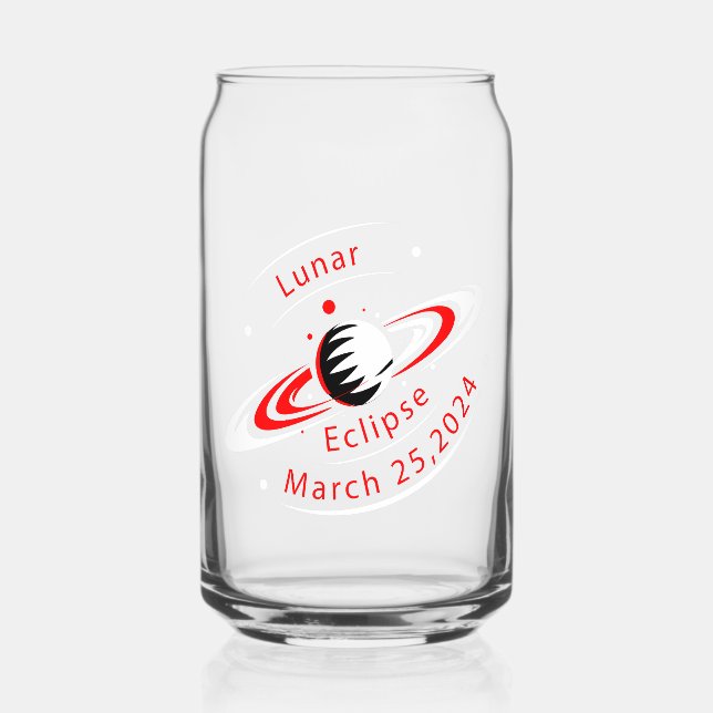  Solar Eclipse 25 March 2024 Drinkware Set Can Glass (Front)