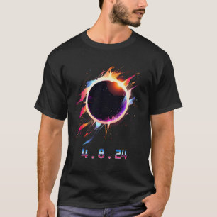 Solar Eclipse 4.8.24 Totality Event 2024 Souvenir T-Shirt