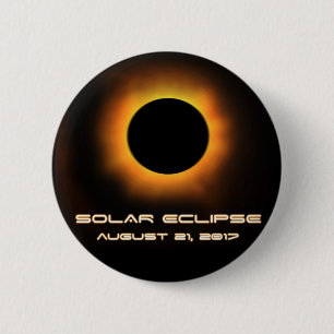 Solar Eclipse 6 Cm Round Badge