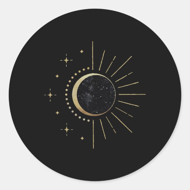 Solar Eclipse American Total Solar Eclipse Path Of Classic Round Sticker (Front)