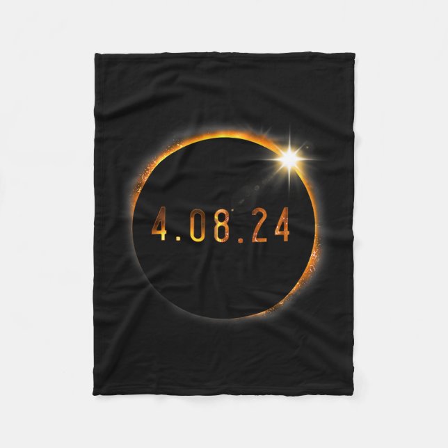 Solar Eclipse American Totality Spring 40824  Fleece Blanket (Front)
