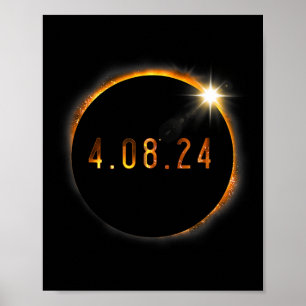 Solar Eclipse American Totality Spring 40824  Poster
