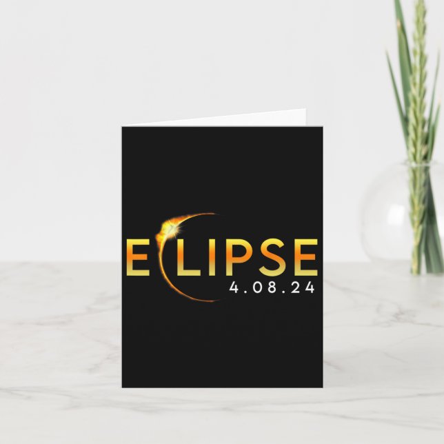 Solar Eclipse American Totality Spring 4.08.24 2  Card (Front)