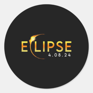 Solar Eclipse American Totality Spring 4.08.24 2 Classic Round Sticker