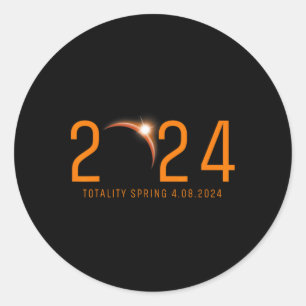 Solar Eclipse American Totality Spring 4.08.24 3 Classic Round Sticker