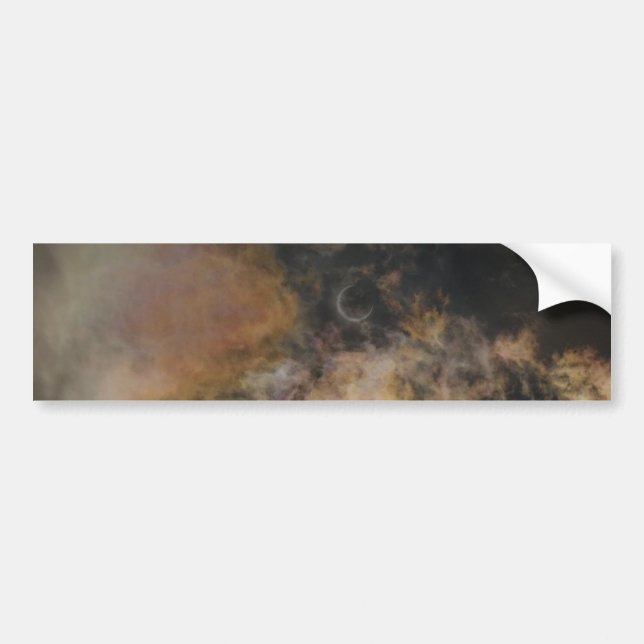 Solar Eclipse and Clouds Bumper Sticker (Front)