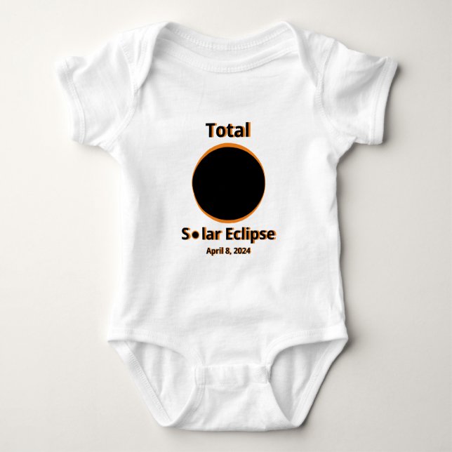 Solar Eclipse April 2024 Modern Baby Bodysuit (Front)
