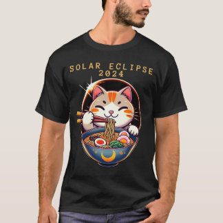 Solar Eclipse April 8 2024 Astronomy Kawaii Cat T-Shirt