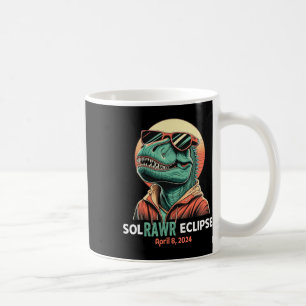 Solar Eclipse April 8 2024 Eclipse Kids Boys Trex  Coffee Mug