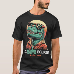 Solar Eclipse April 8 2024 Eclipse Kids Boys Trex T-Shirt