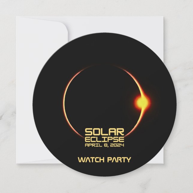 Solar Eclipse April 8, 2024 Invitation (Front)