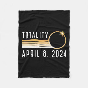 Solar Eclipse April 8 2024 Totality Solar Eclipse Fleece Blanket