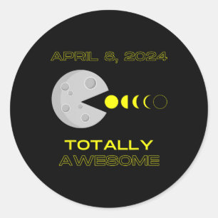 Solar Eclipse - April 8 Classic Round Sticker